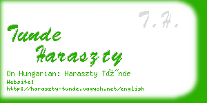 tunde haraszty business card